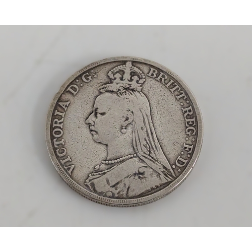 244D - An 1890 Queen Victoria Silver Crown