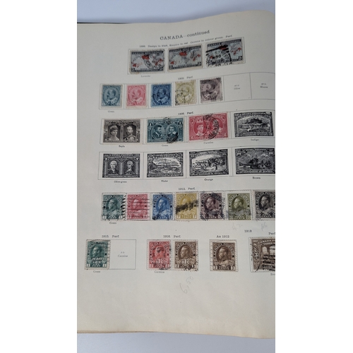 342 - A New Ideal Stamp Album Including a MINT 1d Black (Penny Black) Org Gum