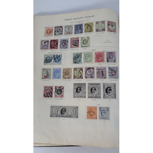 342 - A New Ideal Stamp Album Including a MINT 1d Black (Penny Black) Org Gum