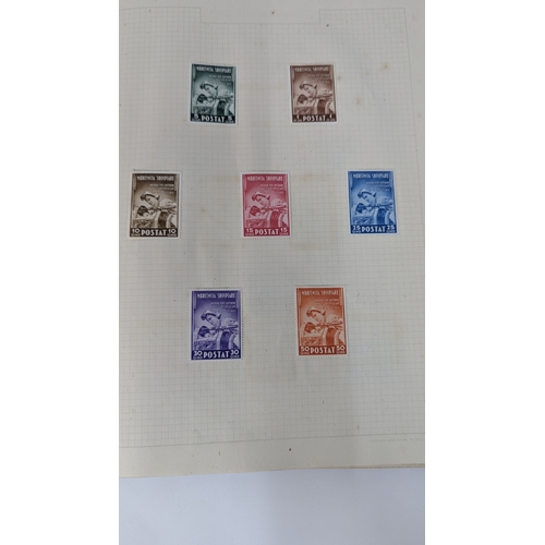 349 - An Album of Mint Italian Stamps. Hitler and Mussolini etc