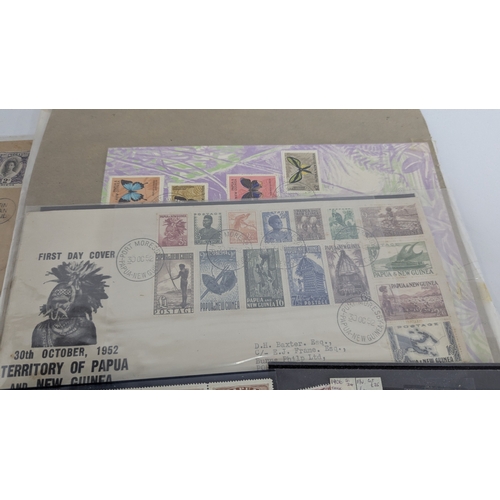 364 - A Quantity of Mint Papua New Guinea Mint Stamps, Nine Pence Coverprint, 6d Error 1952 First Day Cove... 