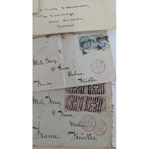 367 - A Large Quantity of GB Envelopes and Letters - Queen Victoria and George V Stamps