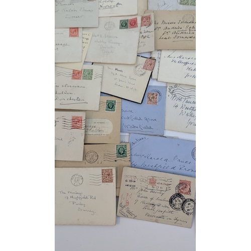 367 - A Large Quantity of GB Envelopes and Letters - Queen Victoria and George V Stamps