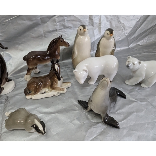 121 - A Collection Of Lomonosov Lladro And Other Animal Figurines