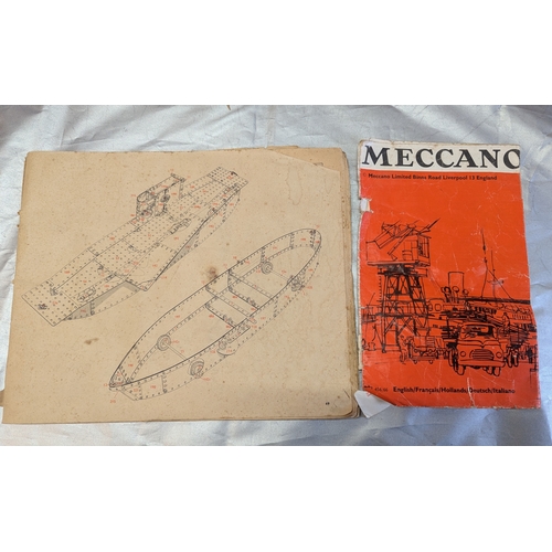 1706 - A Box Of Meccano With Aircraft Carrier And Other Instructions