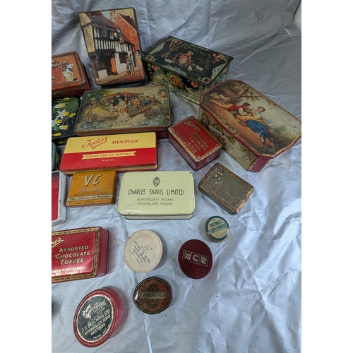 800 - A Large Assortment Of Vintage Tins - Three Nuns Tobacco, Kensitas Cigarettes Etc.