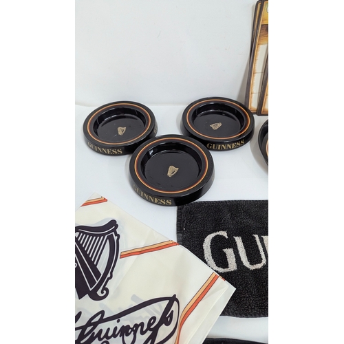 619 - A Box of Guinness Collectables and Breweriana including Scarf, Ashtrays, Beer Mats and Towels etc