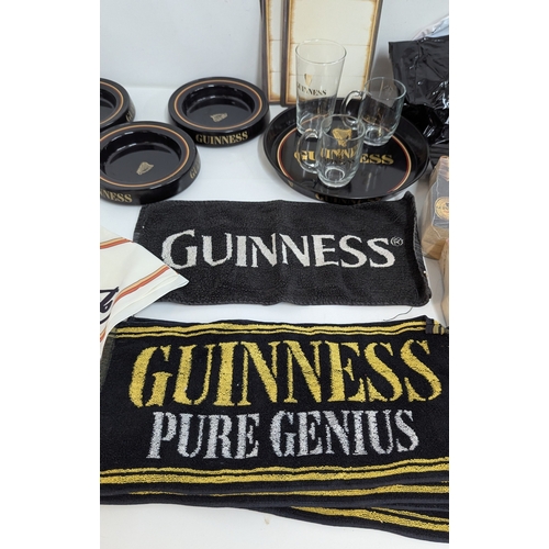 619 - A Box of Guinness Collectables and Breweriana including Scarf, Ashtrays, Beer Mats and Towels etc