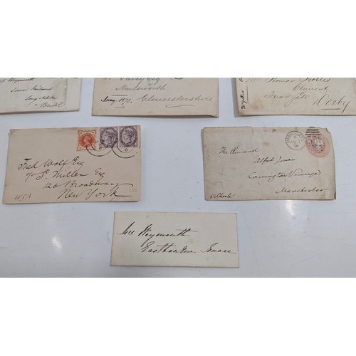 332 - A Collection of Queen Victoria Penny Red and Lilac Stamped Letters and Envelopes