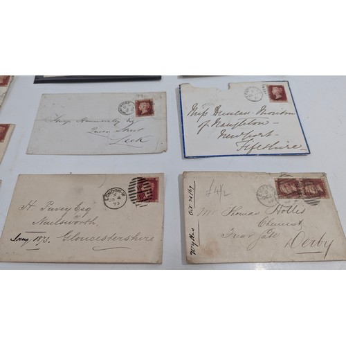 332 - A Collection of Queen Victoria Penny Red and Lilac Stamped Letters and Envelopes