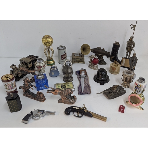 695 - A Large Quantity of Novelty Cigarette Lighters Inc . Tank, Locomotive and Knight etc.