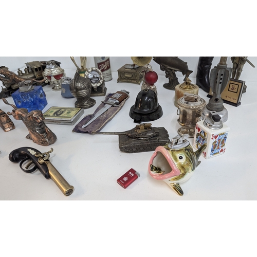 695 - A Large Quantity of Novelty Cigarette Lighters Inc . Tank, Locomotive and Knight etc.