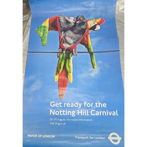 560 - 3x London Transport Etc Advertising Posters - Notting Hill Carnival, Visit London, Barclays Cycle