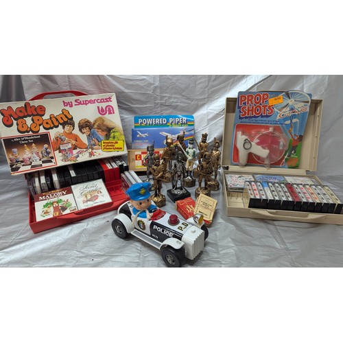 1794 - Mixed Vintage Toys Games And Craft Sets Including Moulding Sets, Card Games, Children's Tapes, Chess... 