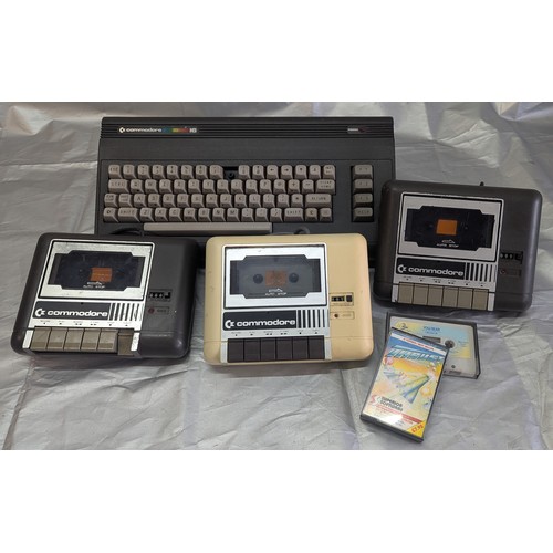 1826 - A Commodore 16 Retro Computer With 3 Tape Drives And Games