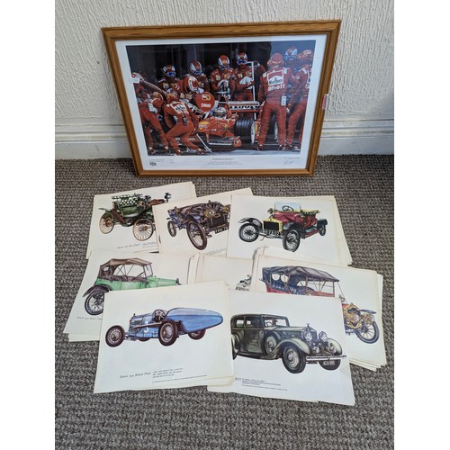 799A - A Framed Limited Edition Print Number 178500 Masters Of Strategy Ferrari F1 Team And Other Car Relat... 