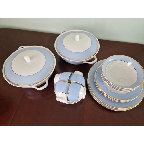 71 - 4-Place Doulton Dinner Service with Dinner Plates, Side Plates, Bowls, Cups & Saucers, Together with... 