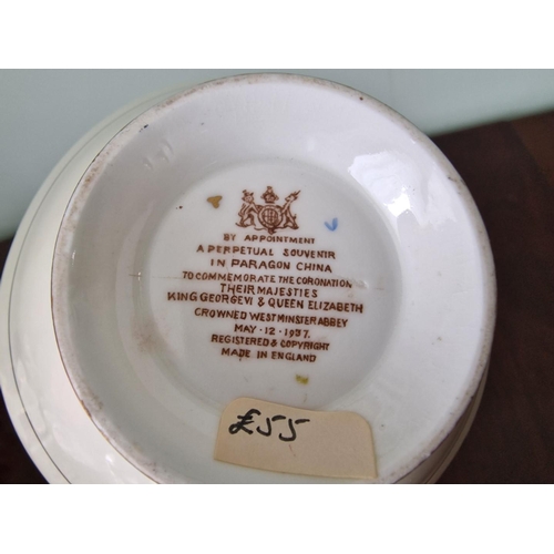 74 - Rare / Scarce Royal Memorabilia; Perpetual Souvenir Porcelain by Paragon China; Coffee Cup & Saucer ... 