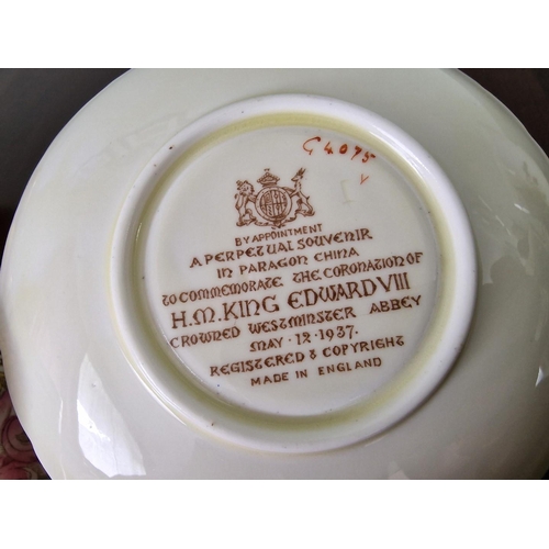 74 - Rare / Scarce Royal Memorabilia; Perpetual Souvenir Porcelain by Paragon China; Coffee Cup & Saucer ... 