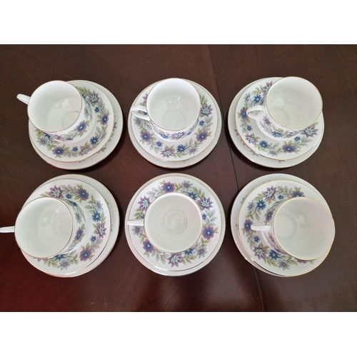 78 - Set of 6 x Paragon 'Cherwell' Fine Bone China Trios, (Cup, Saucer and Side Plate), Made in England, ... 