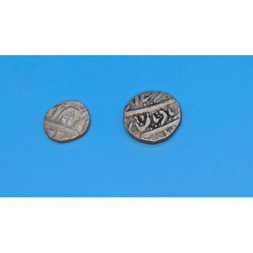 259 - Jaisalmer 1/4 And 1/8 Rupee Silver Coins