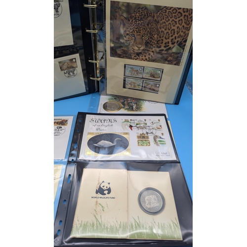 292 - A World Wildlife Fund Stamp, First Day Cover and Coin Album