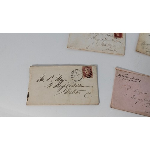 331 - An Assortment Of Victorian Letters And Postal History Including Australian Q.V. 6d Blue Etc.