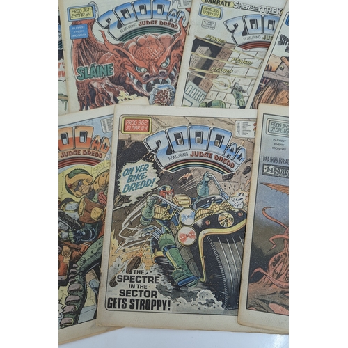 463 - A Quantity Of Vintage 2000AD Comics, Judge Dredd, Rouge Trooper Etc.