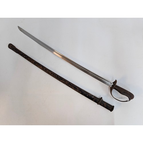 501 - A Type 32 Japanese Sabre OTSU (Army) Tokyo Armoury 1899 - 1945.
Single Hanger. Checked. Wooden Grip.... 