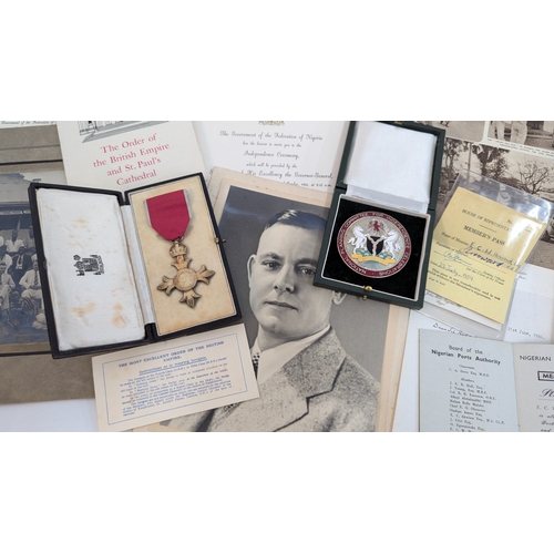 518 - An O.B.E. Medal And Nigerian Ports Authority Medal And Ephemera Of E.C.W. Howard O.B.E.