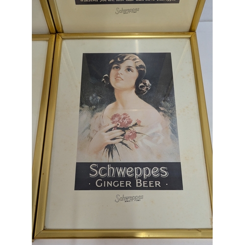 646 - 6 Vintage Schweppes Bar Advertising Prints