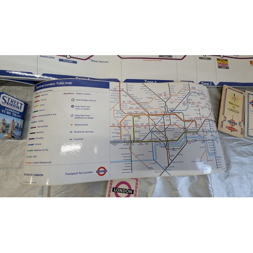 649B - London Underground Carriage Maps - 2 Large Underground Maps, Pocket Maps, Bus Route And Underground ... 