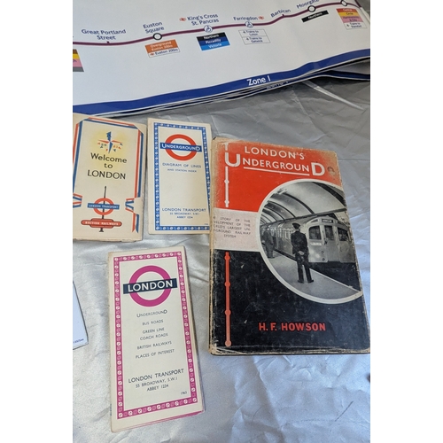 649B - London Underground Carriage Maps - 2 Large Underground Maps, Pocket Maps, Bus Route And Underground ... 