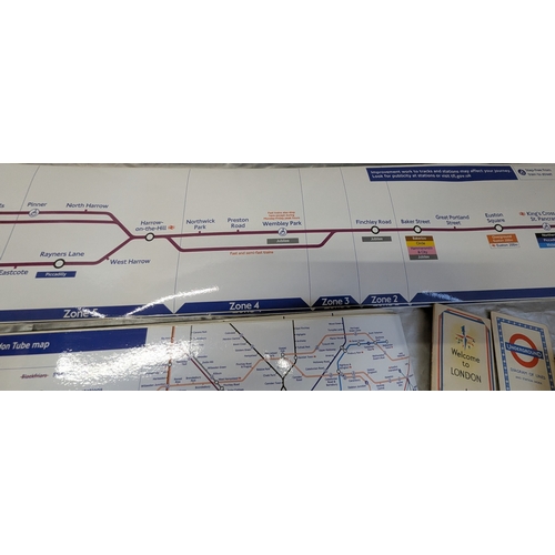 649B - London Underground Carriage Maps - 2 Large Underground Maps, Pocket Maps, Bus Route And Underground ... 