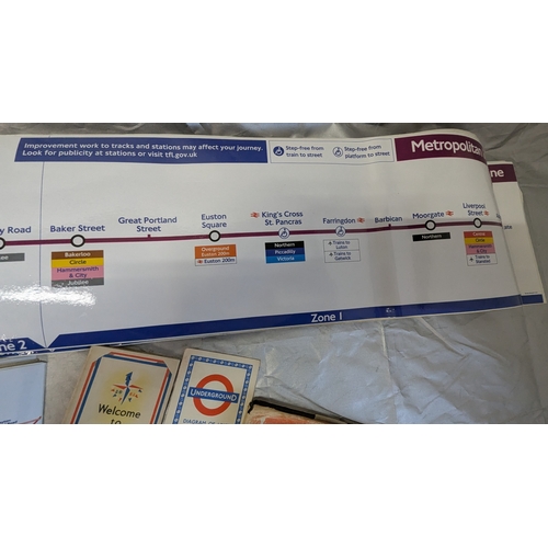 649B - London Underground Carriage Maps - 2 Large Underground Maps, Pocket Maps, Bus Route And Underground ... 