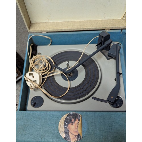 746 - 2 1950's Portable Record Players And 1 Phillips Battery Operated Record Player