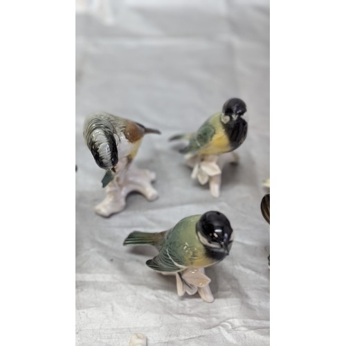 882 - 9x Karl Ens Porcelain Bird Ornaments