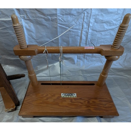 904 - Bookbinding Equipment - Wooden Dryad Sewing Frame And Wooden Dryad Bench Top Backing Press