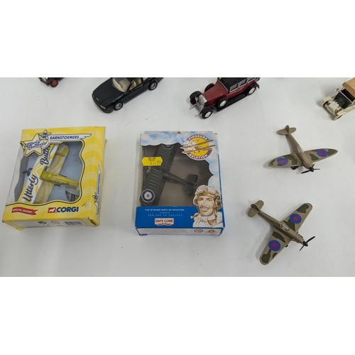 1076 - An Assortment Of Die Cast Metal Cars Metal Cars And Aeroplanes - Corgi, Maitso, Matchbox Etc.