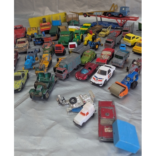 1103 - Selection Of Play Worn Cars, Dinky, Matchbox, Corgi And More