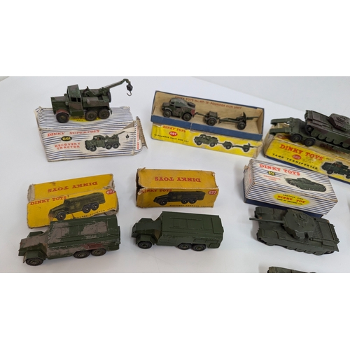 1201 - A Collection of Dinky Die Cast Metal Military Vehicles - Many Boxed