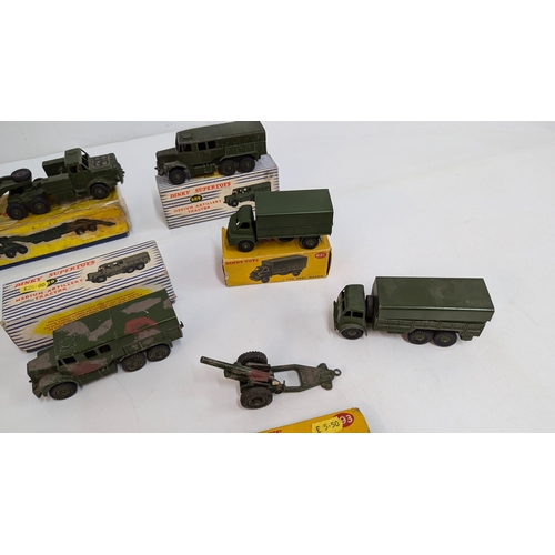 1201 - A Collection of Dinky Die Cast Metal Military Vehicles - Many Boxed