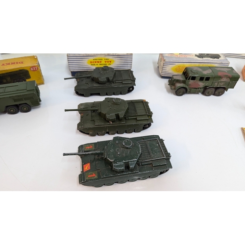 1201 - A Collection of Dinky Die Cast Metal Military Vehicles - Many Boxed