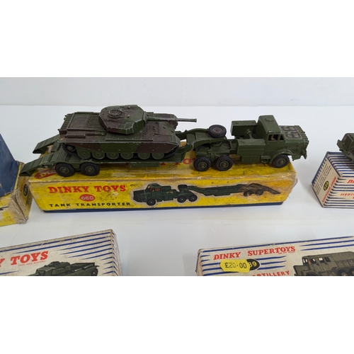 1201 - A Collection of Dinky Die Cast Metal Military Vehicles - Many Boxed