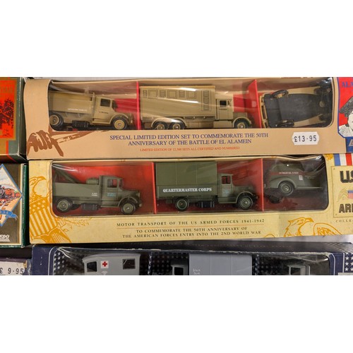 1341 - A Collection of Lledo/  Days Gone x 10 Sets of Military Vehicles  in Original Boxes  1:43