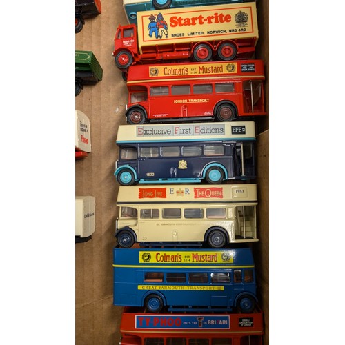 1356 - A Collection of 28 x Gilbow Exclusive First Edition Precision Die Cast Model Buses 1:76 and Trucks .