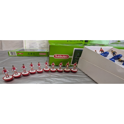 1751A - Subbuteo 60140 Boxed Set With 4 Extra Teams (Not Boxed) And One Non-Subbuteo Team