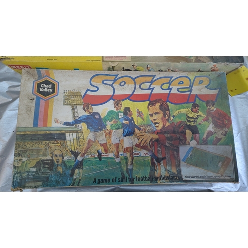 1774 - 3x Vintage Games, Toogood & Jones Ltd Magnetic Super Soccer, Chad Valley Soccer And Merit Electric D... 