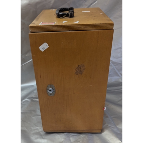 1814 - DMO Microscope In Wooden Case With Accessories