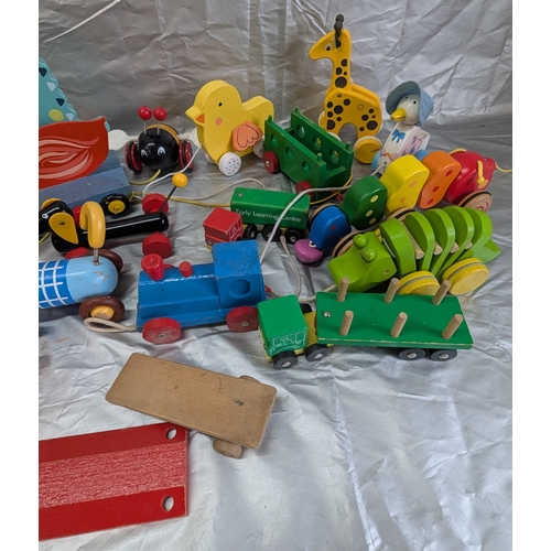 1861 - Selection of Vintage Wooden Toys, Pull Along and more